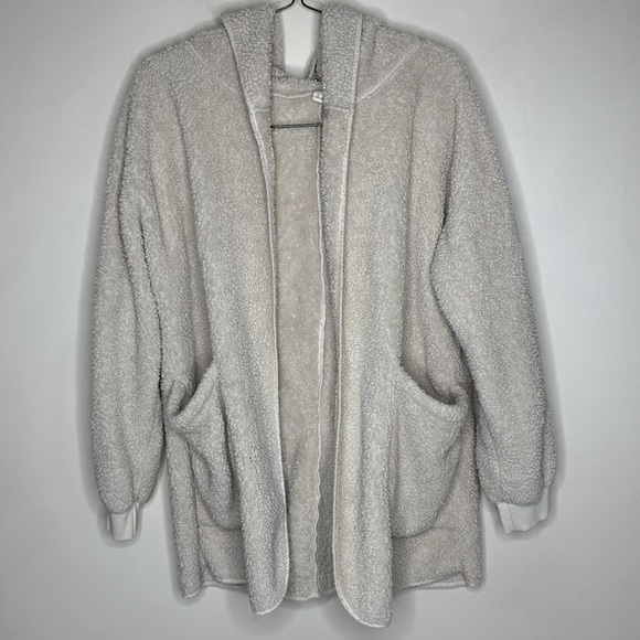 Wishlist | Cream Oversized Puffy Hoodie | Puffy Jacket Coat | Large Pockets M/L - Picture 4 of 10